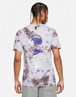 Nike Festival tie-dye graphic back print T-shirt in off - ShopStyle