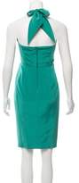 Thumbnail for your product : Zac Posen Silk-Blend Halter Dress