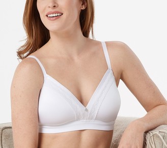 Breezies Microfiber and Lace Wirefree Contour Bra