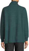 Thumbnail for your product : Eileen Fisher Boiled Wool High-Collar Zip-Front Jacket