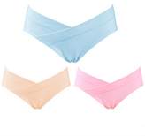 Thumbnail for your product : Giftpocket Women's 3 Pack Under the Bump Maternity Panties Cotton Underwear, Pink Blue Gey, XL