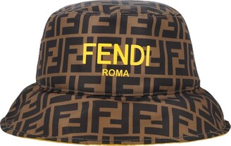 Fendi Kids Reversible FF Logo Bucket Hat