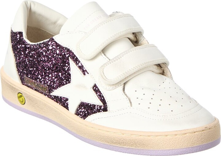 Golden Goose Ballstar Strap Glitter & Leather Sneaker
