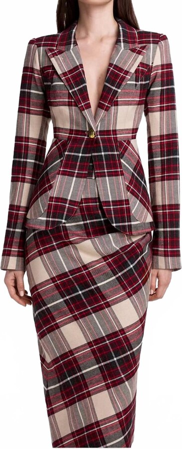 Smythe Patch Pocket Duchess Blazer In Red