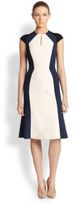 Thumbnail for your product : Carolina Herrera Cap-Sleeve Colorblock Dress