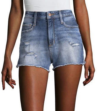 Arizona 2 1/2 inch High Rise Side Zip Denim Shorts-Juniors