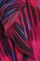 Thumbnail for your product : Halston Cape-effect Printed Chiffon Dress