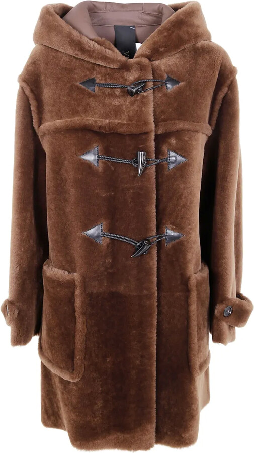 Blancha Hooded Toggle-Fastening Coat