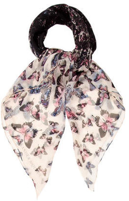 Alexander McQueen Butterfly Printed Scarf