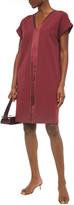 Thumbnail for your product : Brunello Cucinelli Bead-embellished Satin-trimmed Stretch-cotton Jersey Dress