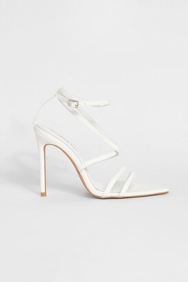 boohoo Tapered Square Toe Strappy Heel