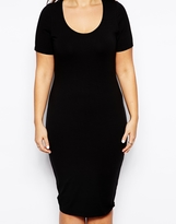 Thumbnail for your product : ASOS CURVE Exclusive Midi Bodycon Dress with Short Sleeves