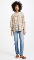 Thumbnail for your product : Anna Sui Cupid's Clouds & Scallop Lace Top