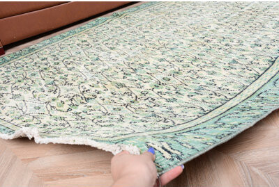 Bungalow Rose Vintage Turkish Oushak Beige Area Rug Ideal For Kitchen And Salon Decor With An Antique Style