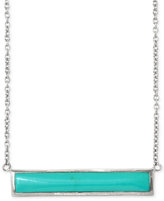 Thumbnail for your product : Macy's Manufactured Turquoise Bar Pendant Necklace in Sterling Silver (2 ct. t.w.)