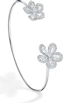 Thumbnail for your product : David Morris 18kt white gold diamond Miss Daisy Double Flower bracelet