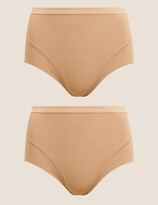 Thumbnail for your product : Marks and Spencer 2pk Light Control No VPL Full Briefs