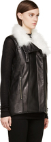 Thumbnail for your product : Helmut Lang Petal Leather Fur Lined Vest