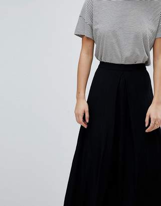 ASOS Petite Design Petite Crinkle Maxi Skirt With Box Pleat