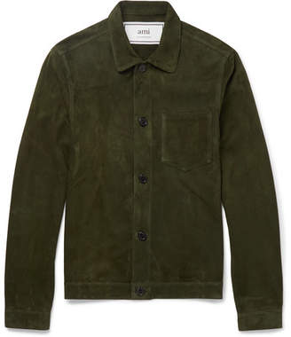 Ami Suede Shirt Jacket - Green
