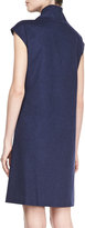 Thumbnail for your product : Lafayette 148 New York Milan Leather-Trim Dress