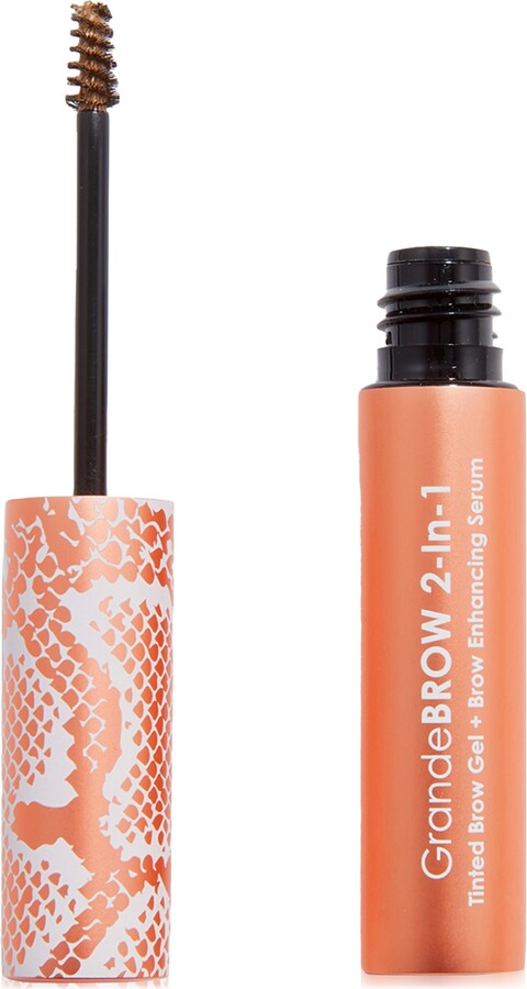 Grande Cosmetics Travel-Size GrandeBROW 2-In-1 Tinted Brow Gel + Brow Enhancing Serum, 0.02 oz.