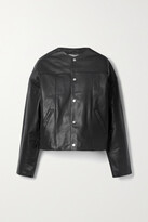 Thumbnail for your product : Deadwood + Net Sustain Canoo Textured-leather Jacket - Black