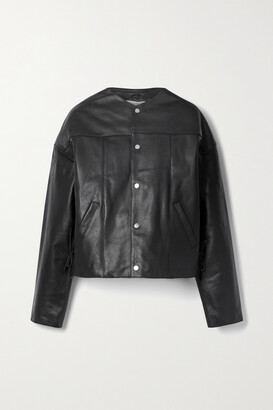 Deadwood + Net Sustain Canoo Textured-leather Jacket - Black