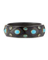 Thumbnail for your product : Ashley Pittman Tabaka Turquoise Dark Horn Bangle Bracelet
