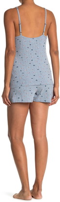 Lucky Brand Floral Print Cami & Split Shorts Pajama 2-Piece Set