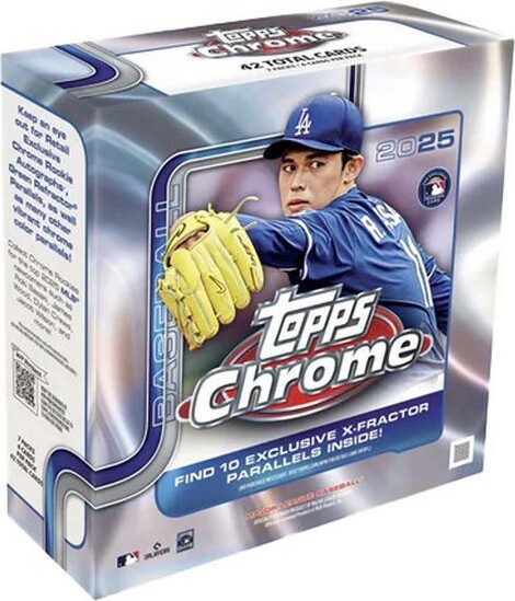 2025 Topps Chrome MLB Trading Card Mega Box
