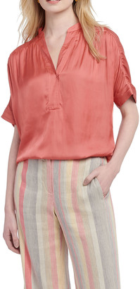 ruched peasant top