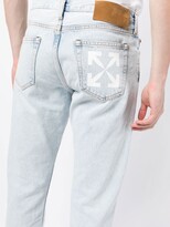 Thumbnail for your product : Off-White Arrows-print straight-leg jeans