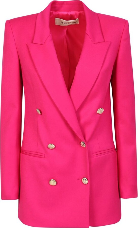 Blanca Vita Gypsophila Double-Breasted Blazer