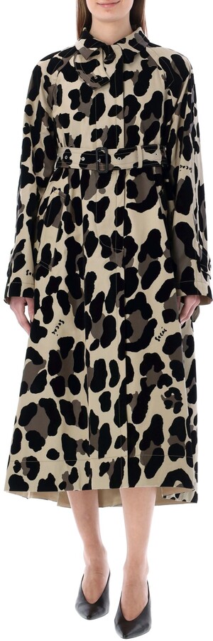 Sacai Leopard Trench Coat - ShopStyle