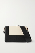 Thumbnail for your product : Valextra Swing Two-tone Textured-leather Shoulder Bag - Black - one size