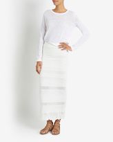 Thumbnail for your product : Torn By Ronny Kobo Pointelle Maxi Skirt: White