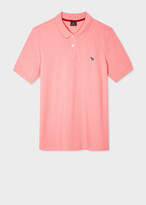 Thumbnail for your product : Paul Smith Men's Pink Cotton-Piqué Zebra Logo Polo Shirt