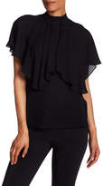 Thumbnail for your product : Nicole Miller Silk Mock Neck Ruffled Blouse