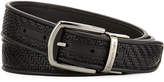 Thumbnail for your product : Ermenegildo Zegna Reversible Pelle Tessuta Leather Belt, Black
