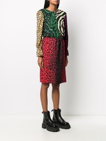 Thumbnail for your product : Boutique Moschino Animal-Print Colour Block Dress