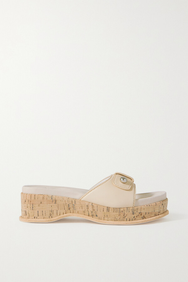 Rag & Bone Sommer Leather Wedge Sandals - Cream - ShopStyle