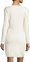 Thumbnail for your product : Marc New York 1609 Marc New York by Andrew Marc Bead-Embellished Knit Sweaterdress, White