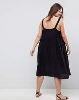 Thumbnail for your product : ASOS Curve Design Curve Chuck On Knot Tie Smock Midi Sundress