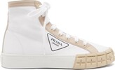 Thumbnail for your product : Prada Tyre-embossed High-top Gabardine Trainers