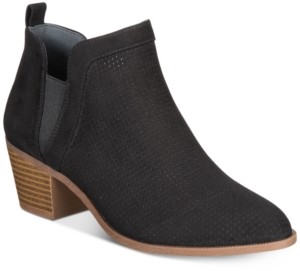 Style&Co. Style & Co Women's Myrrah Perforated Ankle Booties, Created for Macy's Women's Shoes