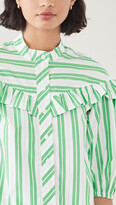 Thumbnail for your product : Ganni Stripe Cotton Shirt