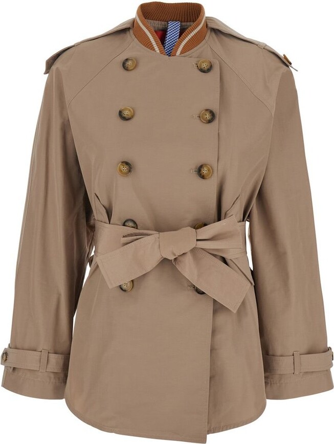 Merci Belted Double-Breasted Coat