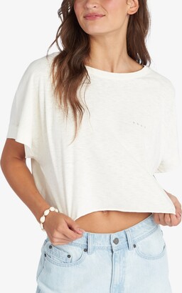 Roxy Juniors' Cotton Classic Palms Drop-Shoulder Graphic T-Shirt