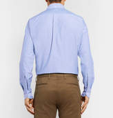 Thumbnail for your product : Drakes Blue Button-Down Collar Cotton Oxford Shirt - Men - Blue